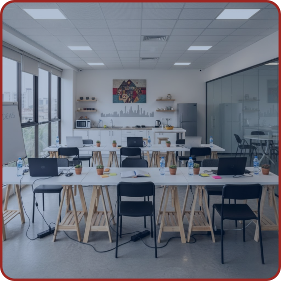 Startup incubator workspace